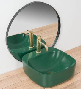 Умывальник Rea Luiza Green Mat U4561 / U4560, 43х43