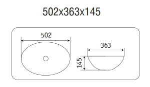 Умывальник CeramaLux 78590MDH