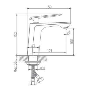 Смеситель для умывальника Haiba HB10548-7