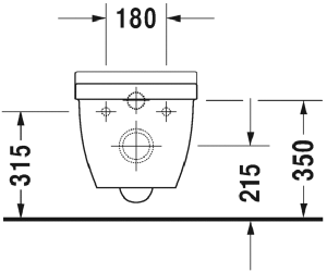 Подвесной унитаз Duravit Rimless Starck 3 45270900A1