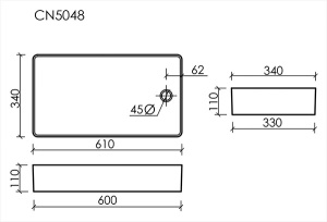 Умывальник CeramicaNova Element CN5048