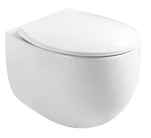 Комплект инсталляции Viega Prevista Dry WC 771973 с кнопкой Visign for Life 6 773748 и унитазом Roxen EGG 530170-01 Rimless Soft Close
