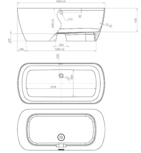Ванна из искусственного камня Astra-form Антарес Solid белая, 160х75