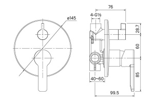 Смеситель встраиваемый Iddis Sena SENSB00i67 (2 выхода)