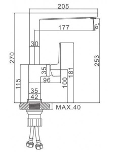 Смеситель для кухонной мойки Ledeme L4073G