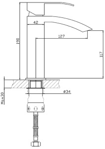 Смеситель для умывальника Haiba HB10815