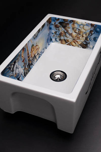 Кухонная мойка Omoikiri Mikura 76 с рисунком, 76х46, white, Dali