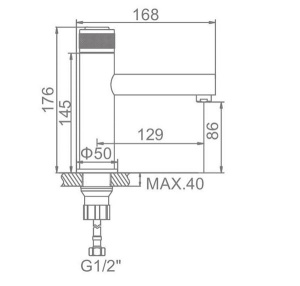 Смеситель для умывальника Ledeme L1076