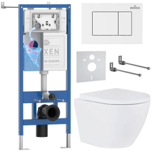 Комплект инсталляции 6 в 1 Roxen StounFix Dual Fresh 969004 с аромадозатором, белый