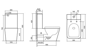 Напольный унитаз Abber Rechteck AC1210TMB, черный