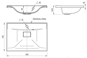 Умывальник Vincea VCB-3M650W