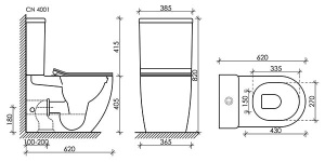 Напольный унитаз CeramicaNova Metropol CN4001 Rimless Soft Close