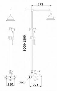 Душевая стойка Ganzer GZ77161-D