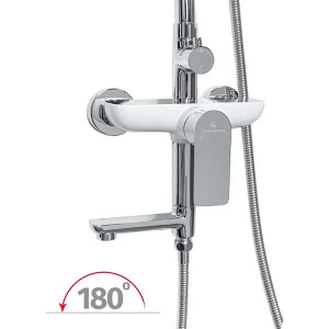 Душевая стойка Grocenberg GB7009 белый / хром