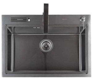 Кухонная мойка Avina Zepein D6550HD PVD / D7050HD PVD (графит), 65х50, графит