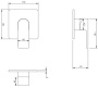 Смеситель встраиваемый Omnires Baretti BA7845 BL (1 функция)