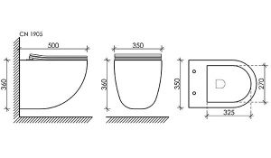 Комплект инсталляции CeramicaNova Mono CN1905_121001CH