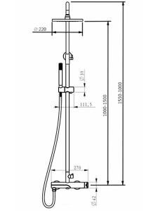 Душевая стойка Ganzer GZ22065-F