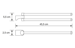 Держатель для полотенец Wasserkraft Kammel K-8331
