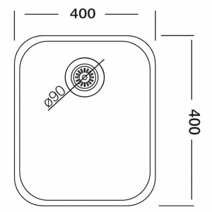 Кухонная мойка Kromevye Undermount EX 005 / 007, 34х40, полированный