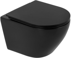 Подвесной унитаз BelBagno Colorato BB062CHR-MB безободковый, черный матовый