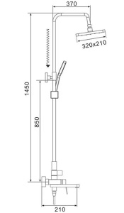 Душевая стойка Shevanik S4536T