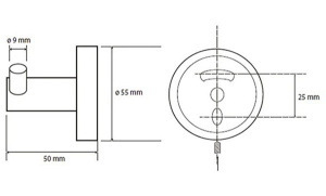 Крючок Bemeta Dark 104106030 двойной