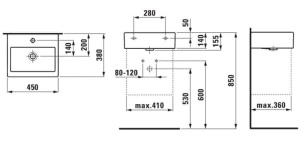 Умывальник Laufen Living City 815432