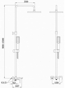 Душевая стойка Ganzer GZ12062-С