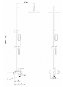 Душевая стойка Ganzer GZ06061-D (25066-D)