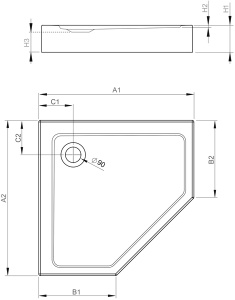 Душевой поддон Radaway Doros PT Compact, 80x80
