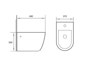 Подвесное биде Ceramalux 2197-1