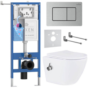 Комплект инсталляции 6 в 1 Roxen StounFix Dual Fresh 968424 с аромадозатором, сатин