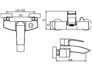 Смеситель для ванны Ganzer GZ02031