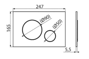 Комплект инсталляции 5 в 1 AlcaPlast Rimflow с кнопкой M671