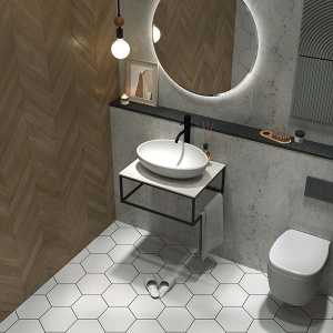 Столешница 1Marka Loft 60 / 80 / 90 / 100, 60, светло-серый