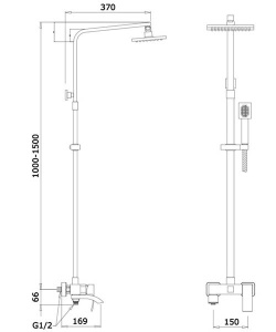 Душевая стойка Ganzer GZ44061-F