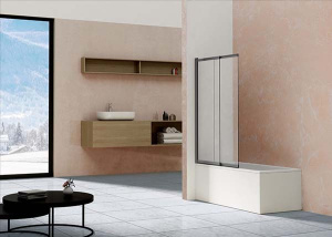 Душевая шторка на ванну Vincea VSB-1E100CLGM, 100х145, прозрачный