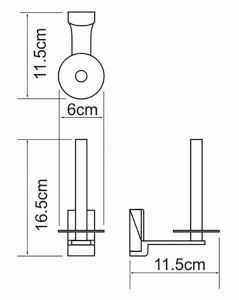 Держатель для туалетной бумаги Wasserkraft Leine K-5097