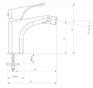 Смеситель для биде Deante Hiacynt BQH 031M