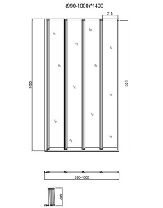 Душевая шторка на ванну Vincea VSB-31100CL