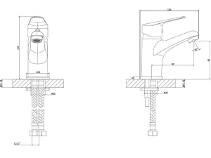 Смеситель для умывальника Lemark Partner LM6506C
