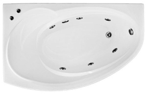 Гидромассажная ванна BAS Флорида (гидромассаж серия Flat), 160х88