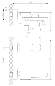 Смеситель для ванны Raglo R31.30