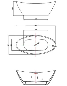 Акриловая ванна Vincea VBT-203, 180х87
