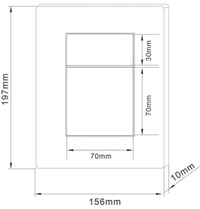 Кнопка для инсталляции Abber AC0123MW, белый матовый