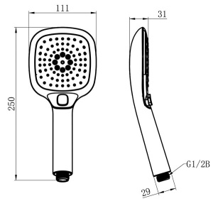 Душевая лейка Lemark LM1014C