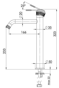 Смеситель для умывальника Remer Atelier AL11LXLCFP / AL11LXLNO, черный матовый