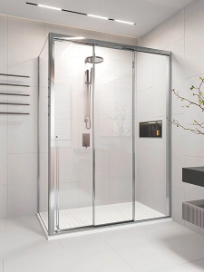 Душевой уголок Veconi Premium Prato 300 SP CH-L / CH-R 100, 100х90, прозрачный
