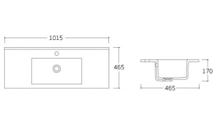Умывальник Vincea VBS-13100MB